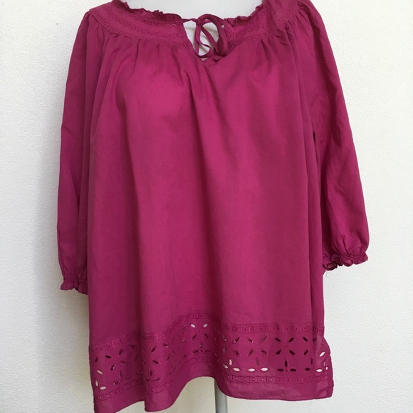 Venezia Tops - Venezia Eyelet Eyelet Lace Boho Top (22/24)